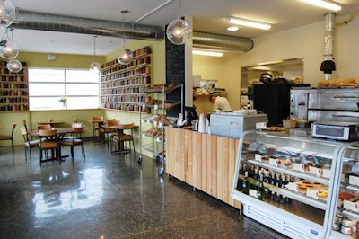The café offers views inside Jamie Kennedy's commercial kitchen.