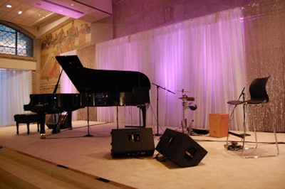 Nelly Furtado peformed two songs on a small stage in the Currelly Gallery.