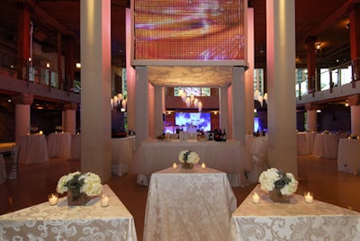 The event decor reflected an all-white palette.