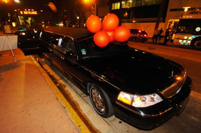 A limo, courtesy of Aventura Limousines, was parked outside O Grill & Lounge in homage to Mr. Big's trademark ride.