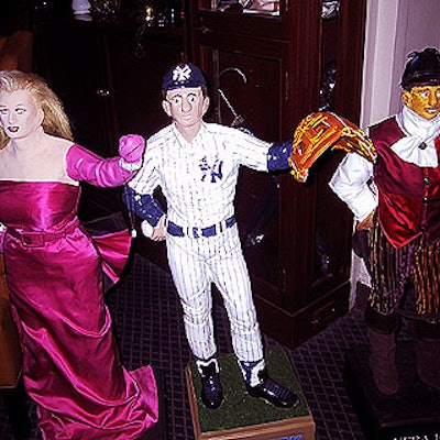 Harry Winston's cross-dressed Marilyn Monroe jockey; the New York Yankees' baseball jockey; and Vera Wang's swanky ascot-clad jockey were part of Literacy Partners' Dress the Jockeys benefit auction at the 21 Club.
