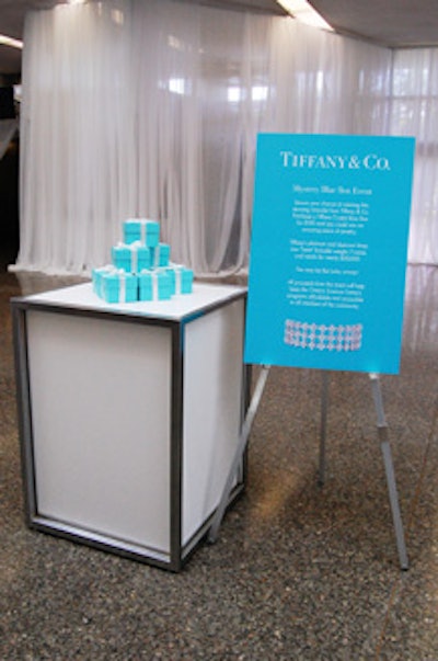For $100 guests could buy a Tiffany Crystal Bow Box and the chance to win a platinum and diamond bracelet weighing seven carats and valued at close to $30,000.