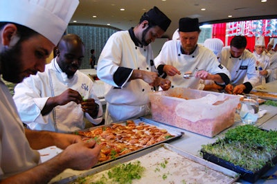 Susur Lee worked with A La Carte Kitchen and students from the George Brown College Chef School to prepare the meal for 450 guests.