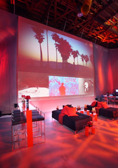 Through infrared technology, guests could interact with a wall covered in L.A. imagery as they passed.