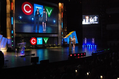 Fashion Television's Jeanne Beker took the stage with Canada's Next Top Model cycle two winner Rebecca Hardy during the presentation.