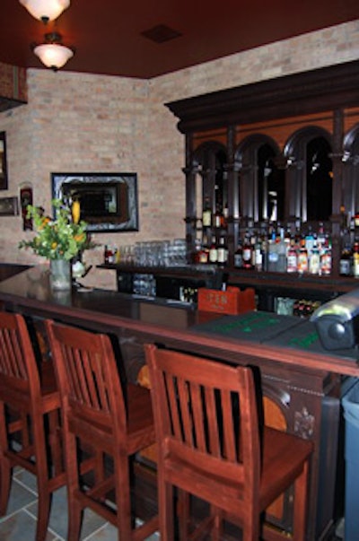 The back room, which seats roughly 60 guests, has its own private bar.