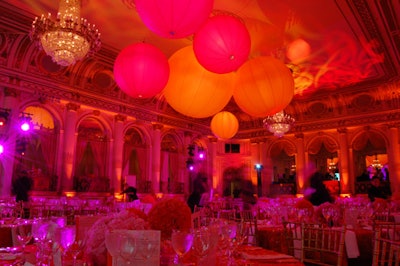 The dinner, which raised almost $3 million, was held in the Plaza Hotel's grand ballroom.