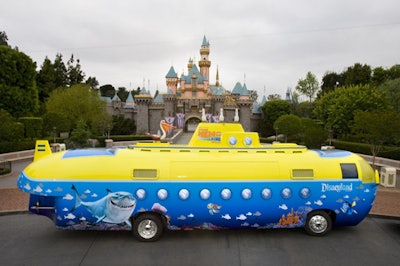Disneyland used the Nemo Dream Mobile to promote its new submarine ride at Disneyland Resort.