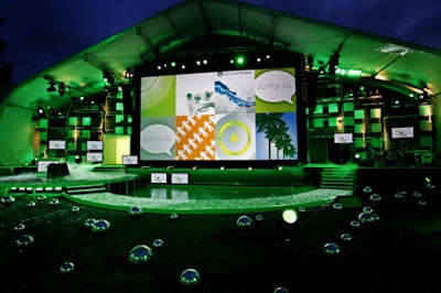 Zed Ink helped Microsoft transform the Santa Monica High School amphitheater into a high-tech event space for E3.