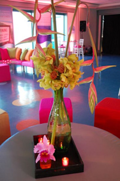 Event designer Vince Hart said he decorated the disco-themed after-party in 'rich apricots, hot pinks, and lime greens. We had a little whimsy going on.'