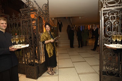 Tall iron gates marked the entrance of the V.I.P. dining area.