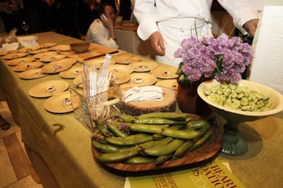 Peter Hoffman of New York's Savoy served rabbit roulade with fava beans, mint, and olives.