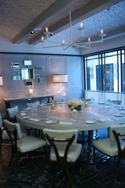 The restaurant features five private dining rooms.