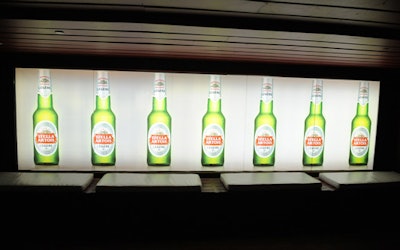 Stella Artois Légère posters branded the seating areas in the Fathom 22 space at Circa.