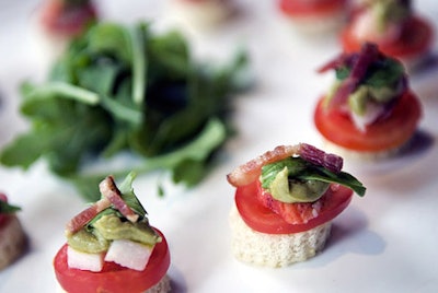 Berghoff Catering and Restaurant Group served nostalgic pub grub, such as mini deconstructed BLTs.