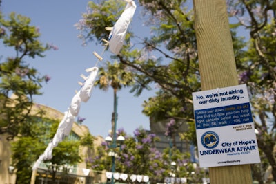 The stunt promoted the organization's Underwear Affair in August.