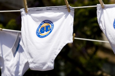 Underwear Affair logos emblazoned Jockey products.