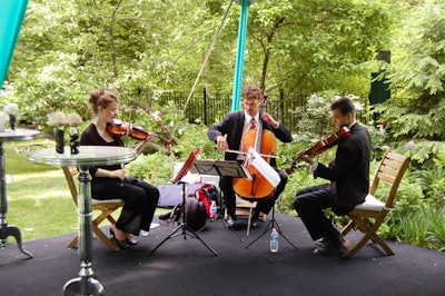 A trio from the Royal Conservatory of Music performed as guests arrived at the cocktail reception.