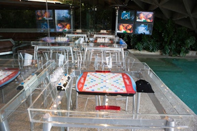 Competitors played on tables provided by Girari.