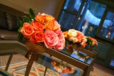 Greenery Productions provided the floral arrangements in the V.I.P. area.