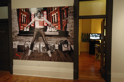 A Puma poster decorated the wall outside the company's gift lounge.