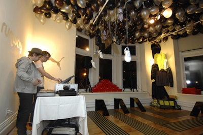 The Puma gift lounge included displays of clothing and shoes.