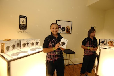 Staff in the Fido gift lounge demonstrated the features of the new A736 phone.