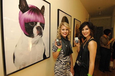 Posters of dogs in wigs decorated the Fido lounge.