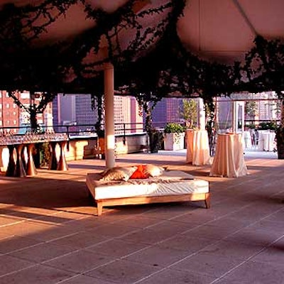 The Hamptons Hoops kickoff party was held in the penthouse and on the rooftop patio of the Hudson Hotel.