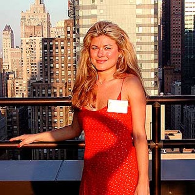 Tatiana Byron of 4Play Media posed on the penthouse patio of the Hudson Hotel.