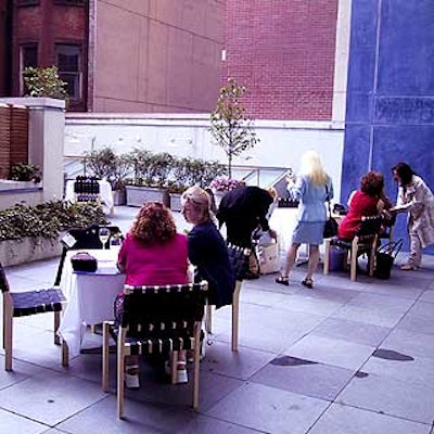 ISES members also enjoyed the venue's outdoor terrace before the program.