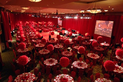 Planners for Toronto-based Casey House's annual Snowball benefit emphasize decor to keep things interesting. Last year, they opted for an all red look.