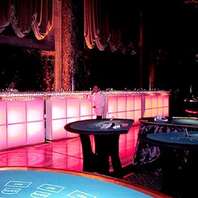 Matthew David Events provided a long neon pink bar for the event.