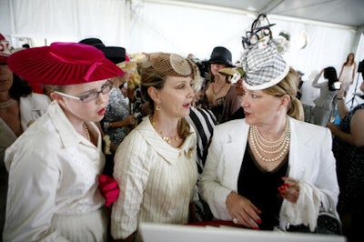 Event designer Vince Hart described the crowd as 'hundreds of women wearing the most over-the-top hats you can imagine.'