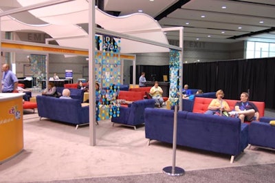 eBay's Community Lounge was just one of the many branded areas in the exposition hall.