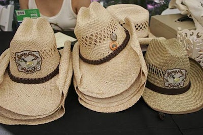 Bony Pony Ranch insignias decorated cowboy hats.