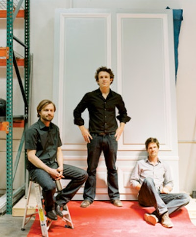 After launching Brooklyn Guild, Jeffrey Hatfield (center) and Peter Brown (left) hired Jeremy Smith (right) to help them tackle work in the design firm's L.A. division.