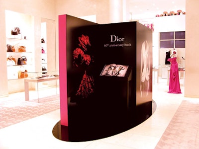 L.A. Guild worked with Dior to create an in-store display for a coffee-table book commemorating the company's 60th anniversary.