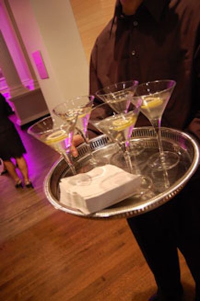 The evening's specialty white cranberry martinis came with Nordstrom-branded napkins.