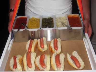 Tealicious provided concession-stand-inspired snacks like mini hot dogs.