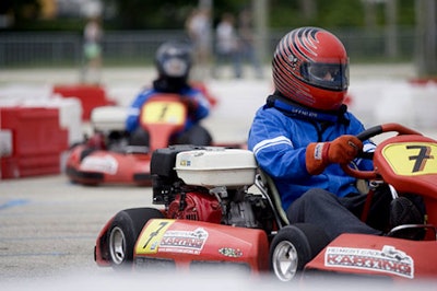 On-site go-karting also added to the fun, courtesy of Road & Track and Car and Driver magazines.