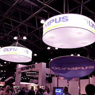 Olympus' enclosed fabric ring sign was a variation on the trend.