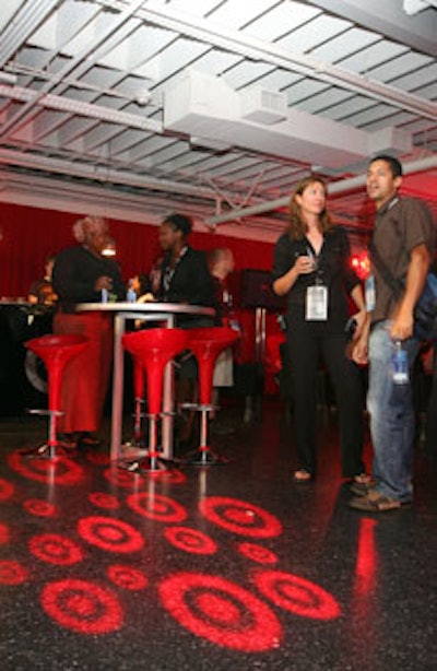 The Target logo was a ubiquitous design element in the Target Red Room.