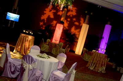 Colorful lighting was used to create a more intimate atmosphere within the Kravis Center.