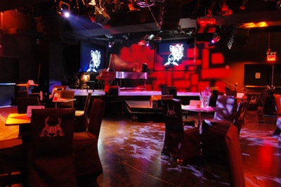 The main room of Le Poisson Rouge is designed to be flexible, with furniture and equipment for seated events as well as a standing performances.