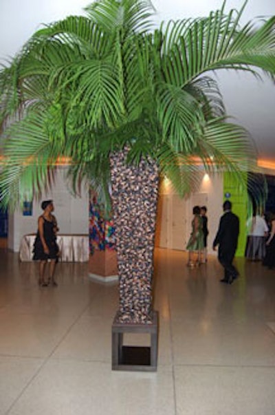 To enhance the evening's Nigerian theme, Heffernan Morgan created faux palm trees, which stood throughout the museum and framed the entrance to the sponsor dinner.