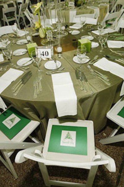 Programs that sat on each seat featured eco-friendly paper and soy-based ink.