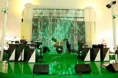 After dinner, the Ken Arlen Orchestra performed on a special green stage set up within the main tent.