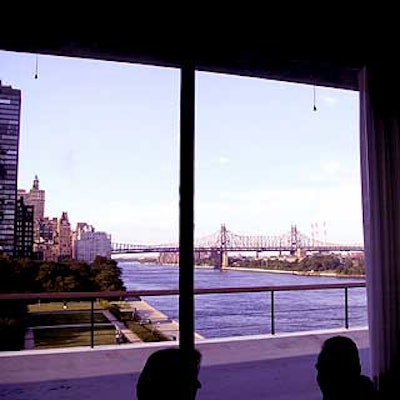 The view of the East River from the Delegates' Dining Room.