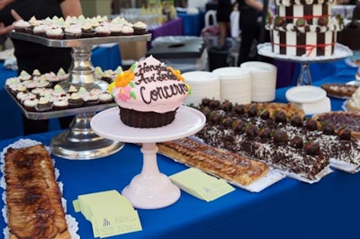 A giant cupcake recognized Avi Lerner and his work with the Concern Foundation.
